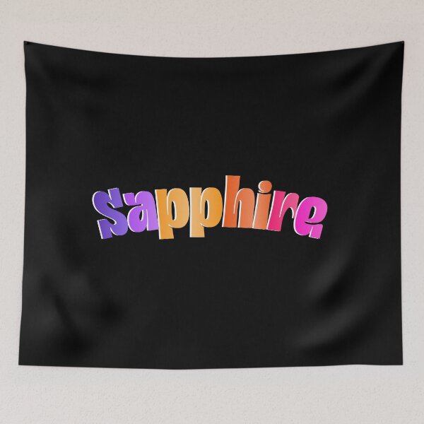 Item preview, Sapphire Colorful Typography | Vibrant Gradient Word Art designed and sold by Detroja Typography.