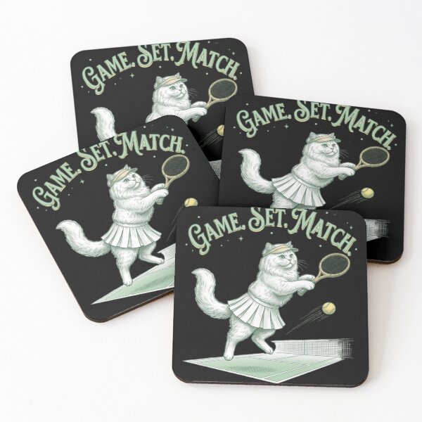 Item preview, Game Set Match Funny Tennis Cat designed and sold by bluel_evin.