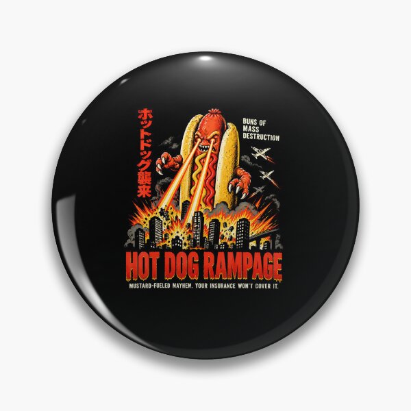 Item preview, Hot Dog Rampage Japanese Retro Monster Humor Graphic designed and sold by RealestInternet.