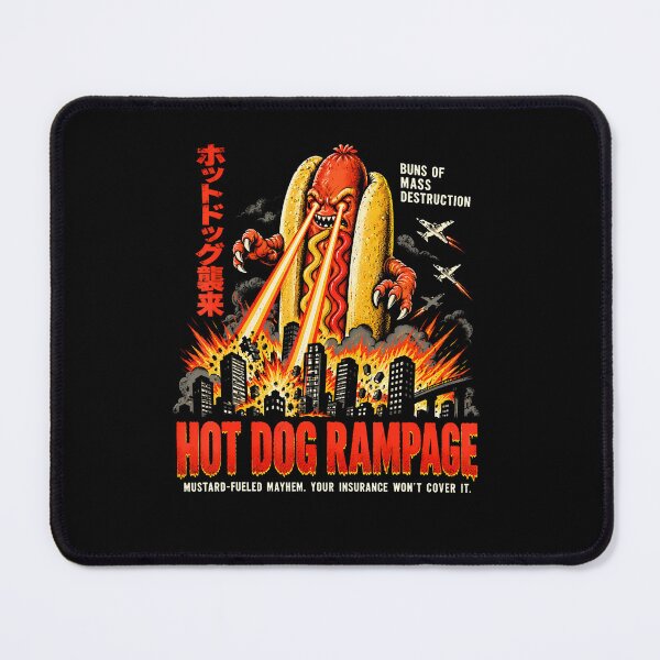 Item preview, Hot Dog Rampage Japanese Retro Monster Humor Graphic designed and sold by RealestInternet.
