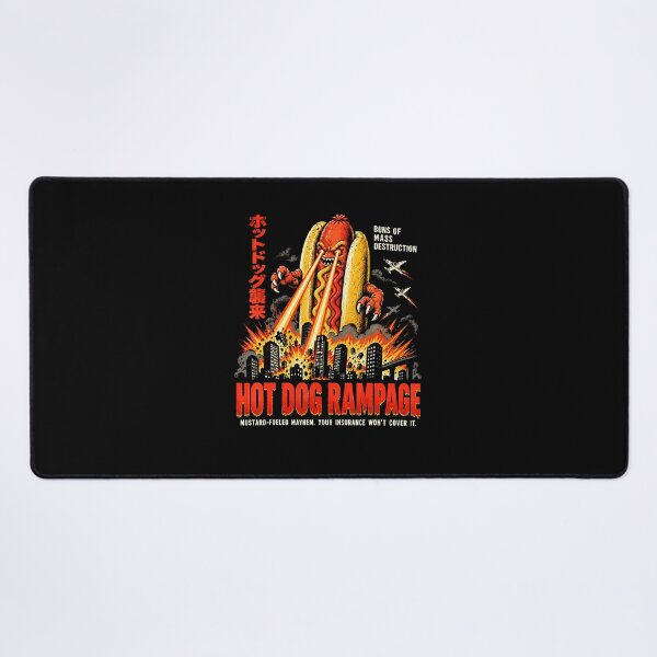 Item preview, Hot Dog Rampage Japanese Retro Monster Humor Graphic designed and sold by RealestInternet.
