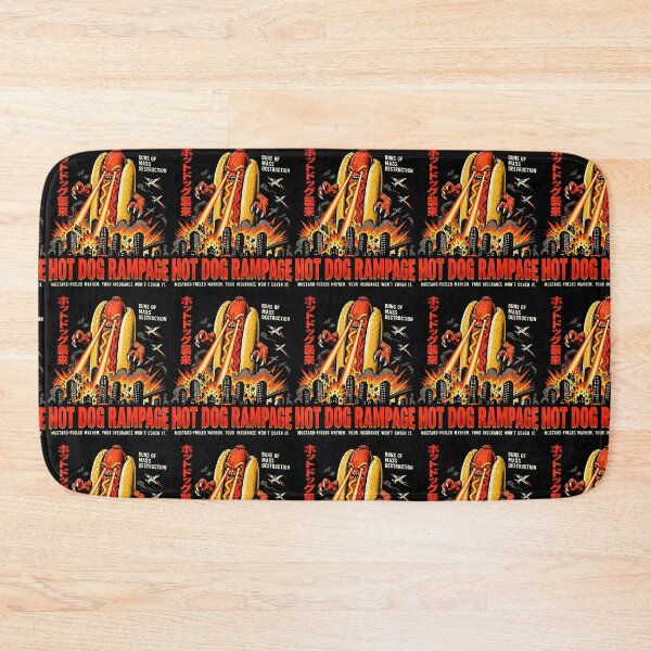 Item preview, Hot Dog Rampage Japanese Retro Monster Humor Graphic designed and sold by RealestInternet.