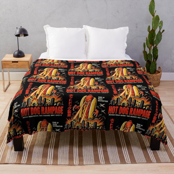Item preview, Hot Dog Rampage Japanese Retro Monster Humor Graphic designed and sold by RealestInternet.