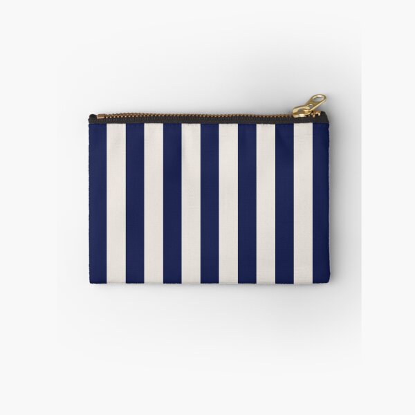 Item preview, Cabana stripes in navy blue and cream designed and sold by RishabhArts1.