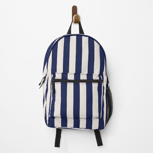 Item preview, Cabana stripes in navy blue and cream designed and sold by RishabhArts1.