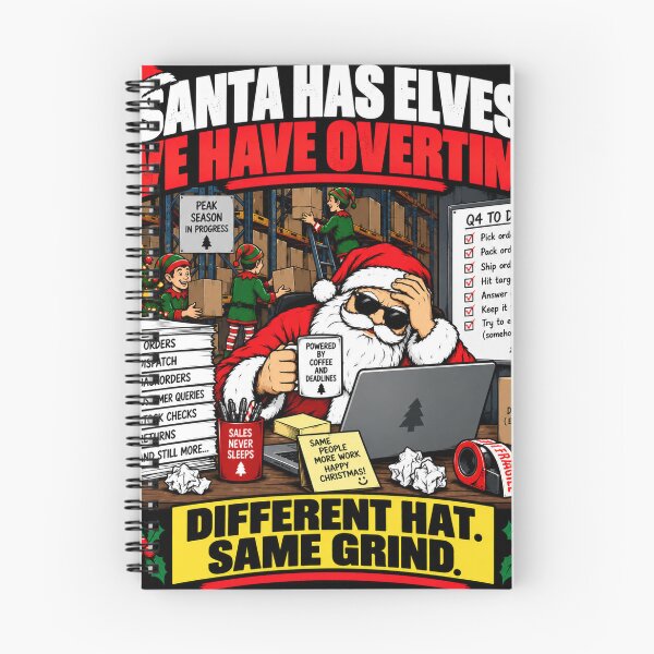 Item preview, Santa Has Elves We Have Overtime – Funny Christmas Warehouse Design designed and sold by KeeganDykes.