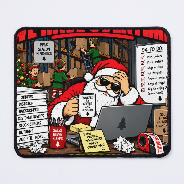 Item preview, Santa Has Elves We Have Overtime – Funny Christmas Warehouse Design designed and sold by KeeganDykes.