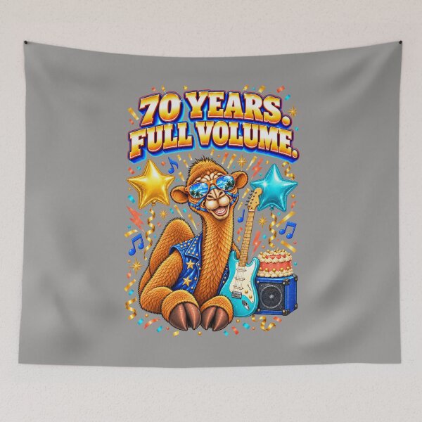 Item preview, 70 Years. Full Volume – Funny Camel T-Shirt Animal Graphic Camel T-Shirt designed and sold by Camel & Quirk.