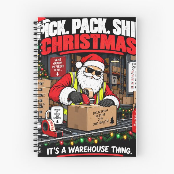 Item preview, Pick Pack Ship Christmas – Funny Warehouse Christmas Design designed and sold by KeeganDykes.