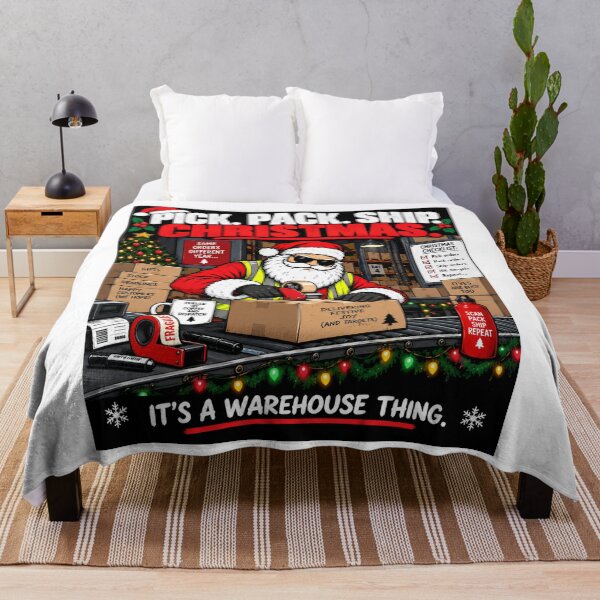 Item preview, Pick Pack Ship Christmas – Funny Warehouse Christmas Design designed and sold by KeeganDykes.