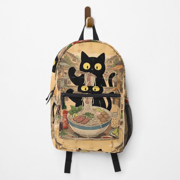 Item preview, Cat Eating Beef Pho - Vintage Vietnamese Noodle designed and sold by PurrfectHome.