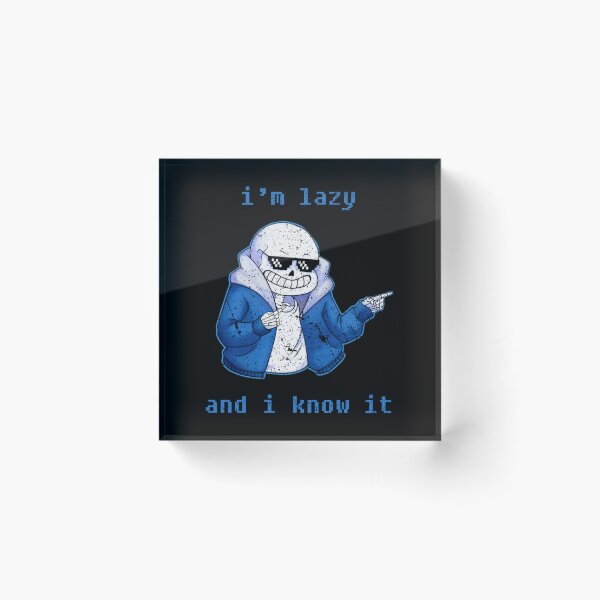 Item preview, Lazy and I know it (ORIGINAL) undertale skeleton inspired Classic designed and sold by collin-certly.
