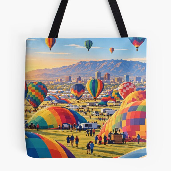 Item preview, Hot Air Balloons Preparing for Launch at Albuquerque Festival designed and sold by MoonSkyArt.