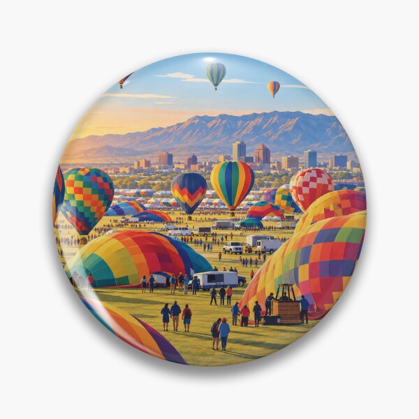 Item preview, Hot Air Balloons Preparing for Launch at Albuquerque Festival designed and sold by MoonSkyArt.