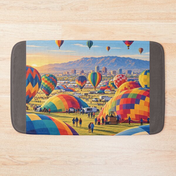 Item preview, Hot Air Balloons Preparing for Launch at Albuquerque Festival designed and sold by MoonSkyArt.