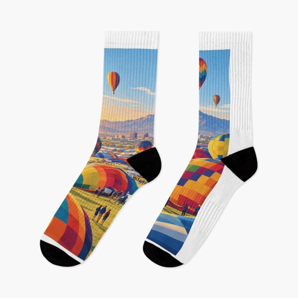 Item preview, Hot Air Balloons Preparing for Launch at Albuquerque Festival designed and sold by MoonSkyArt.