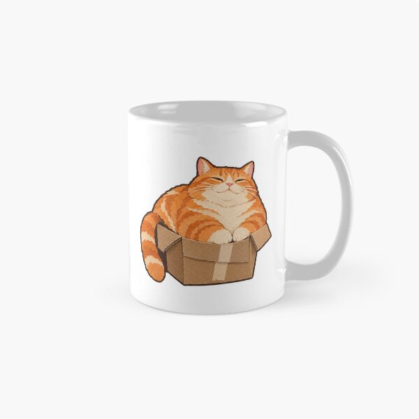 Item preview, Orange Tabby Cat Squeezed Into a Tiny Box designed and sold by eignvalue.