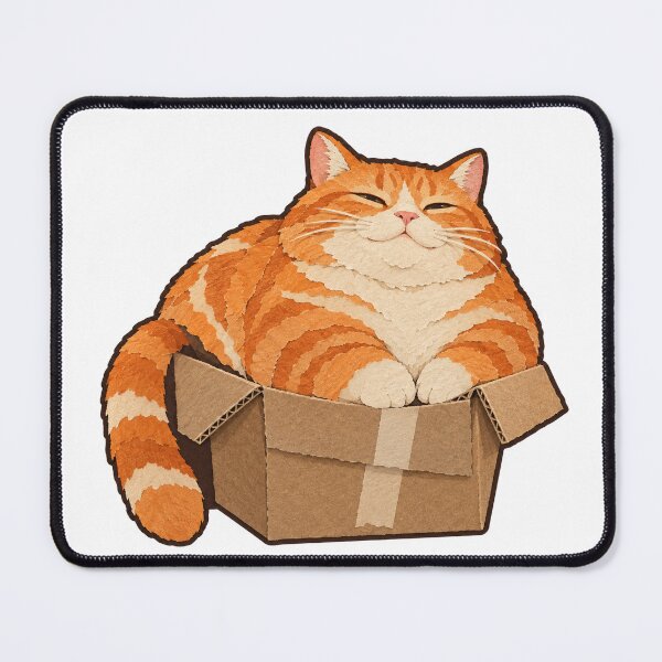 Item preview, Orange Tabby Cat Squeezed Into a Tiny Box designed and sold by eignvalue.