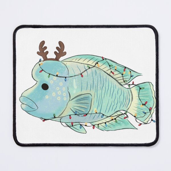 Item preview, Blue Humphead Christmas Lights designed and sold by Iqrapixels.