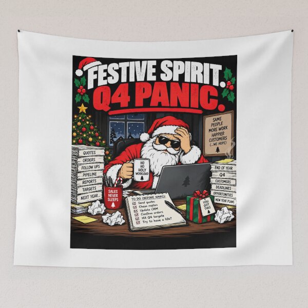 Item preview, Festive Spirit Q4 Panic – Funny Christmas Sales Work Design designed and sold by KeeganDykes.