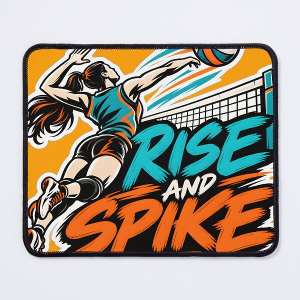 Item preview, Rise and Spike – Own the Net Volleyball designed and sold by Swear-tshirts.