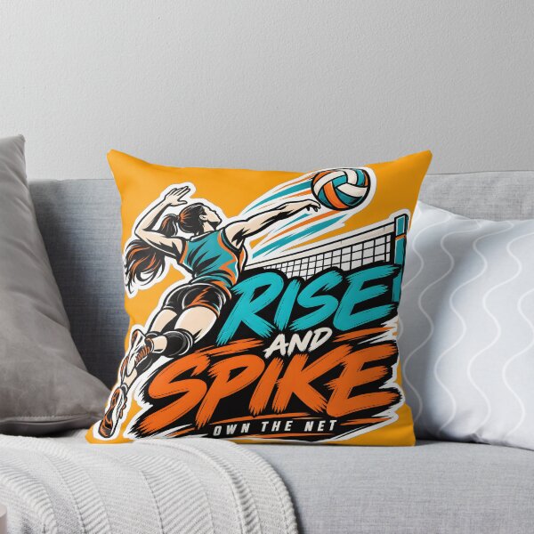 Item preview, Rise and Spike – Own the Net Volleyball designed and sold by Swear-tshirts.