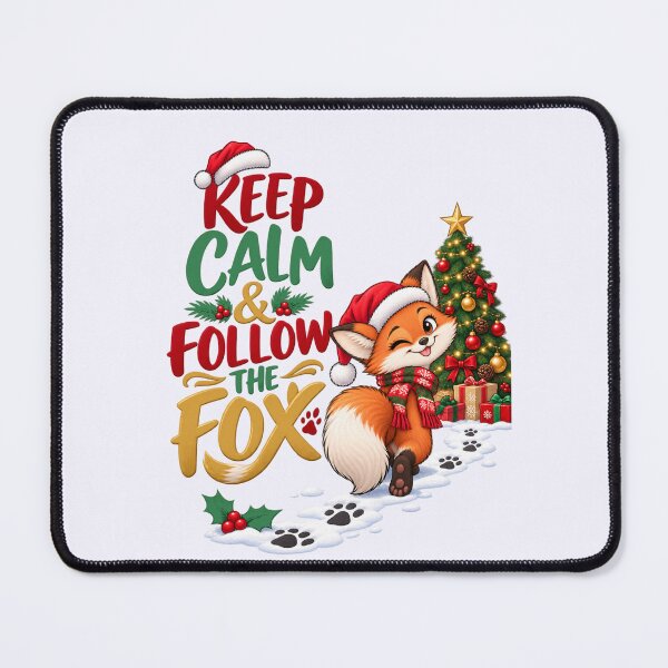 Item preview, Keep Calm and Follow the Fox Christmas designed and sold by PunchDrop.