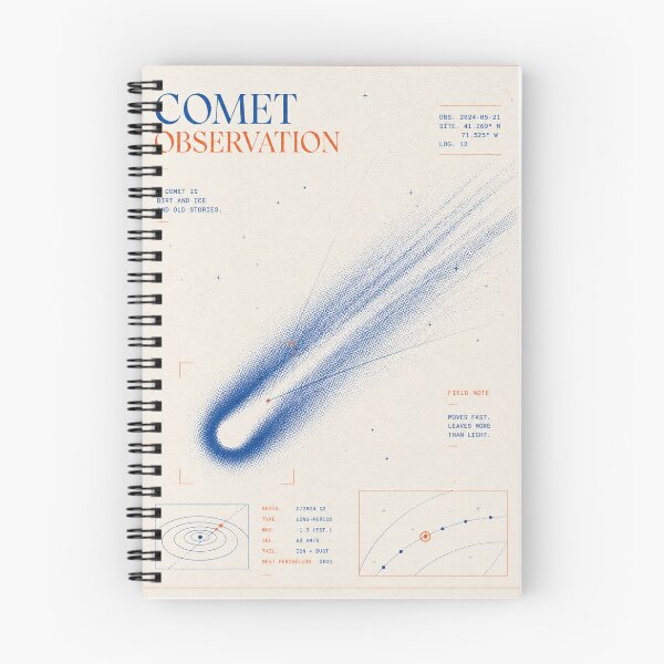 Item preview, Comet Observation Illustration designed and sold by AHOK-lab.