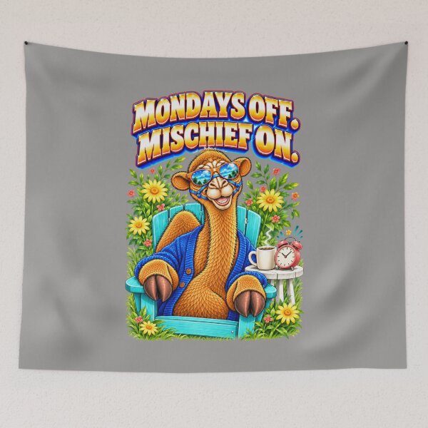 Item preview, Mondays Off. Mischief on – Funny Camel T-Shirt Animal Graphic Camel T-Shirt designed and sold by Camel & Quirk.