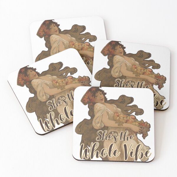 Item preview, Vintage Art Nouveau She's the Whole Vibe Sticker designed and sold by velvetwings.