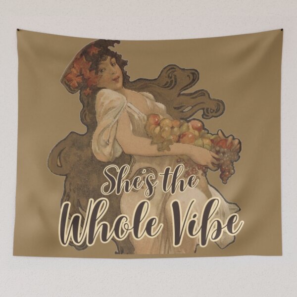 Item preview, Vintage Art Nouveau She's the Whole Vibe Sticker designed and sold by velvetwings.