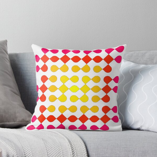Item preview, Modern Pink and Yellow Geometric Kolam Pattern designed and sold by laxmanrajart.