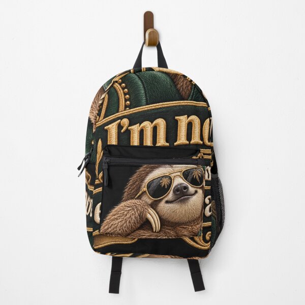Item preview, Funny Sloth Energy-Saving Mode Embroidered Quote Design designed and sold by Emoji Emblems.