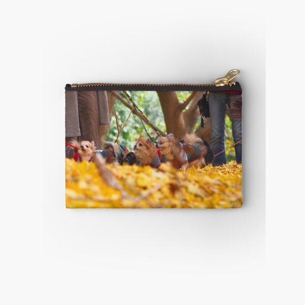 Item preview, Dogs Walking in Autumn Leaves designed and sold by manbou-japan.