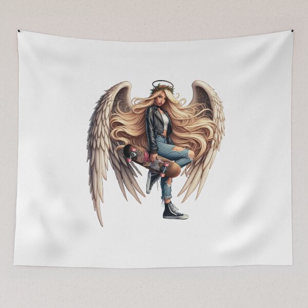 Item preview, Angel Girl Skateboarder designed and sold by susiecc.