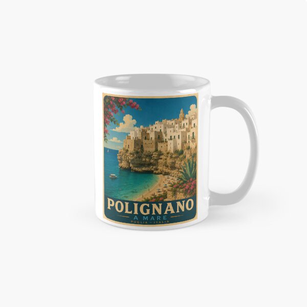 Item preview, Polignano a Mare Puglia Italia Vintage Travel Art designed and sold by Passeggiata Prints.