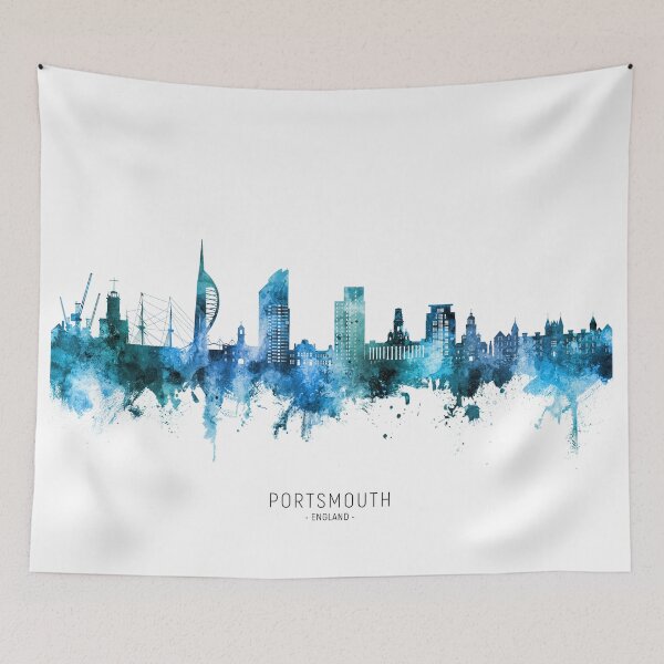 Item preview, Portsmouth England Skyline designed and sold by ArtPrints.