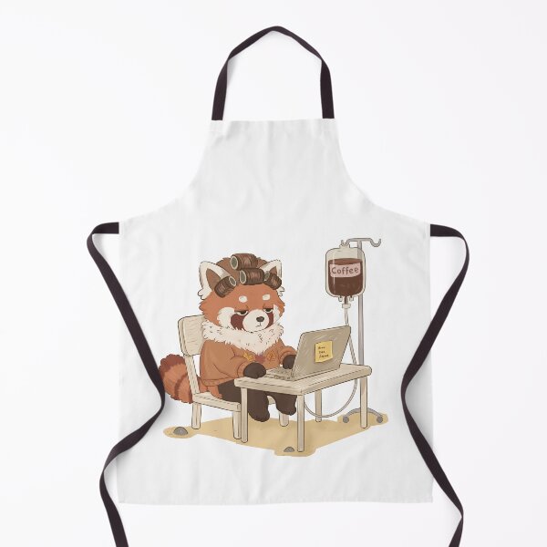 Item preview, Coffee Powered Red Panda designed and sold by Iqrapixels.