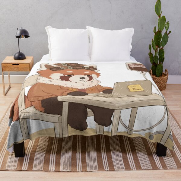 Item preview, Coffee Powered Red Panda designed and sold by Iqrapixels.