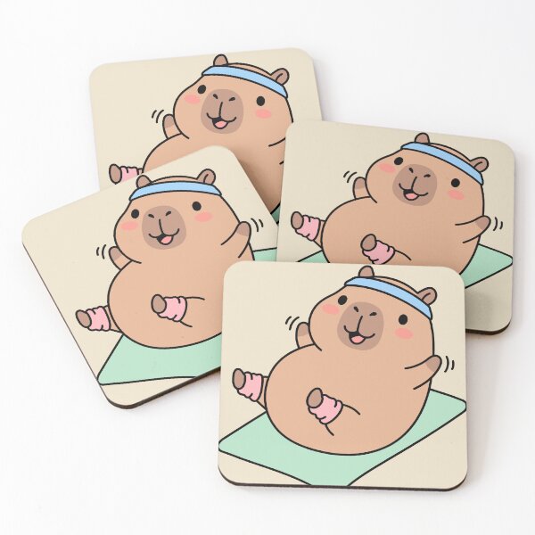 Item preview, Cute Capybara Doing Yoga designed and sold by Doodlywood.