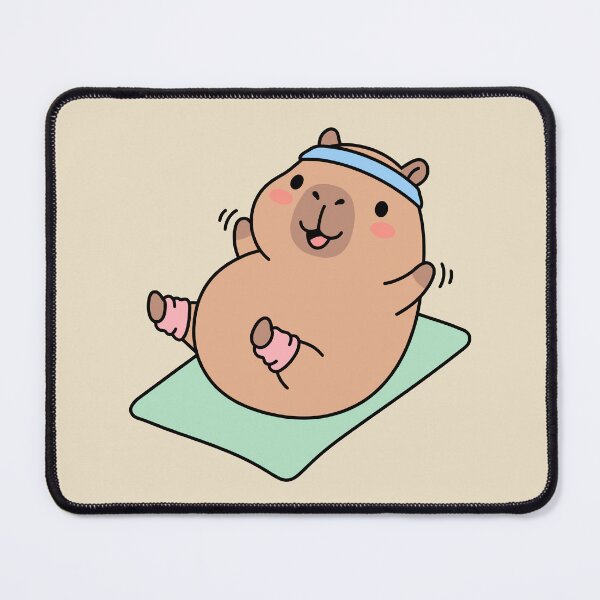 Item preview, Cute Capybara Doing Yoga designed and sold by Doodlywood.