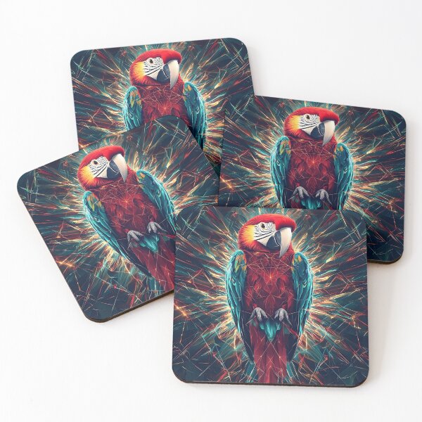 Item preview, Geometric Parrot Colorful, 3d Render, Cool Sapphire designed and sold by Checho30.
