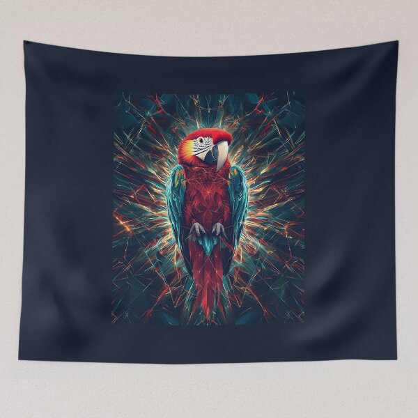 Item preview, Geometric Parrot Colorful, 3d Render, Cool Sapphire designed and sold by Checho30.