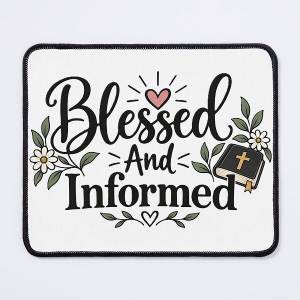 Item preview, Blessed and Informed Christian Faith Floral Design designed and sold by TessAdventures.