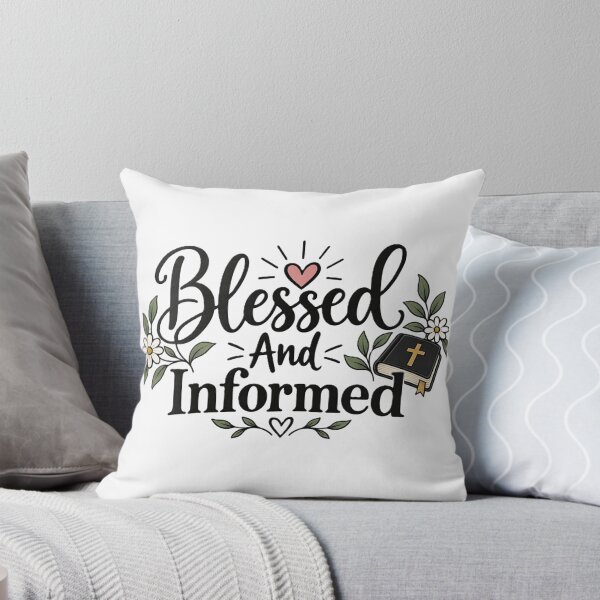 Item preview, Blessed and Informed Christian Faith Floral Design designed and sold by TessAdventures.