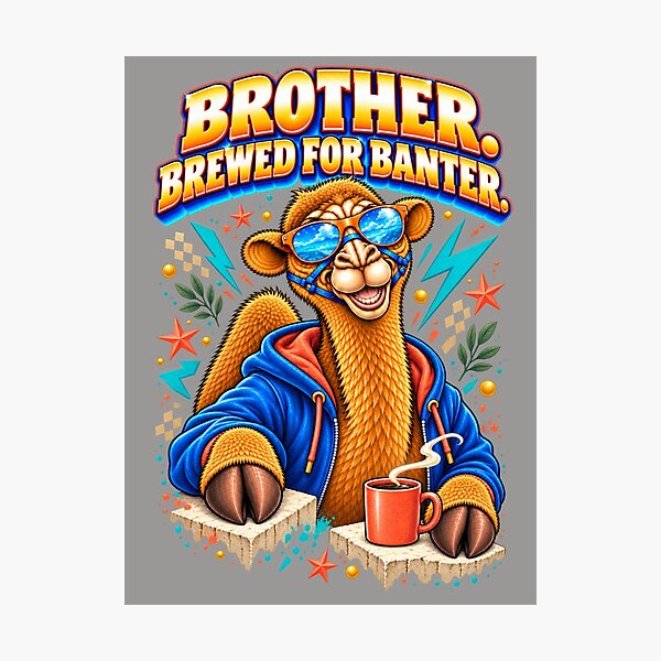 Item preview, Brother. Brewed for Banter – Funny Camel T-Shirt Animal Graphic Camel T-Shirt designed and sold by Camel & Quirk.