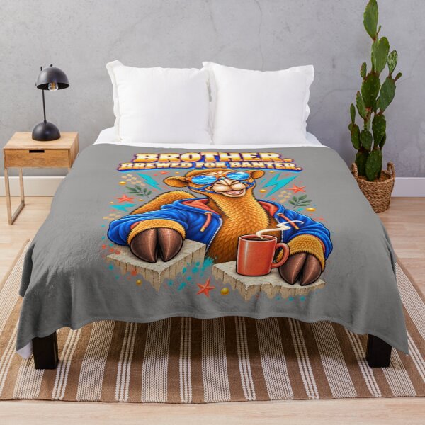 Artikelvorschau, Bruder. Gebraut für lockere Sprüche – Lustiges Kamel-T-Shirt mit Tiermotiv entworfen und verkauft von Camel & Quirk.