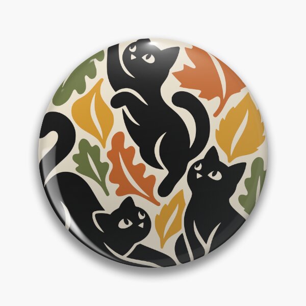 Item preview, Black Cats Autumn Leaves Fall Aesthetic designed and sold by MavtM.