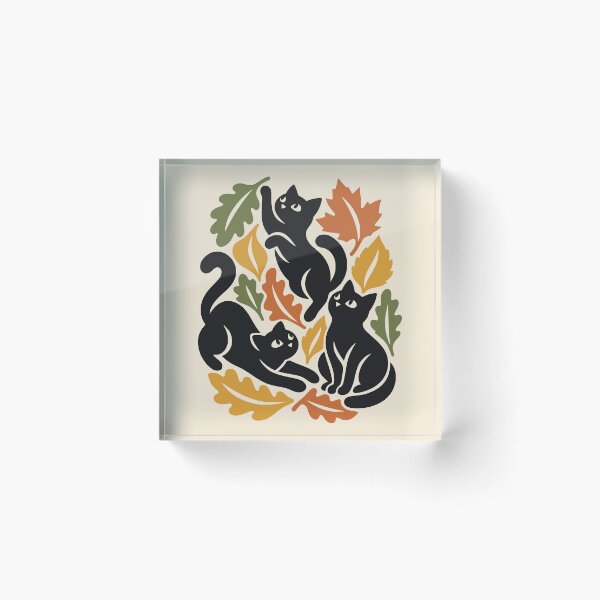Item preview, Black Cats Autumn Leaves Fall Aesthetic designed and sold by MavtM.