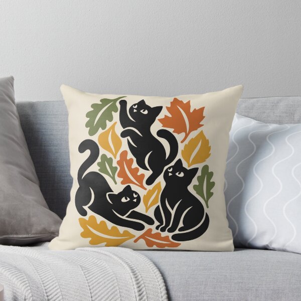 Item preview, Black Cats Autumn Leaves Fall Aesthetic designed and sold by MavtM.